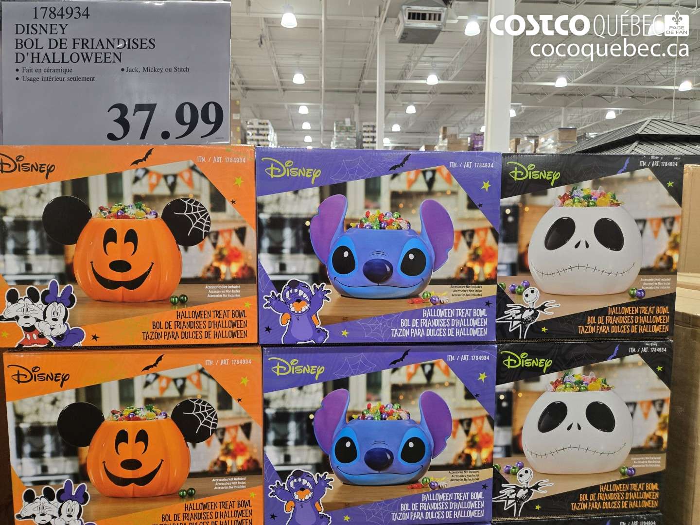 1784934 DISNEY BOL DE FRIANDISES D'HALLOWEEN $37.99
