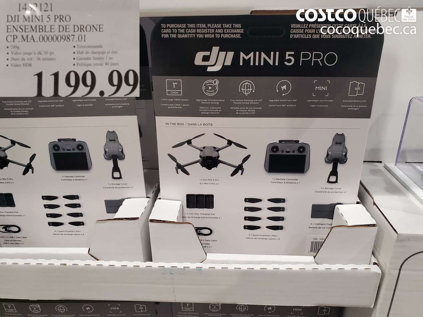 1482121 DJI MINI 5 PRO ENSEMBLE DE DRONE CP.MA.00000987.01 $1199.99