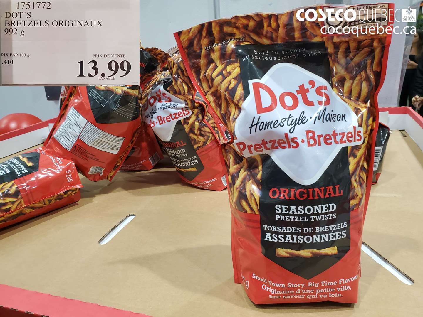 1751772 DOT'S BRETZELS ORIGINAUX 992 G $13.99