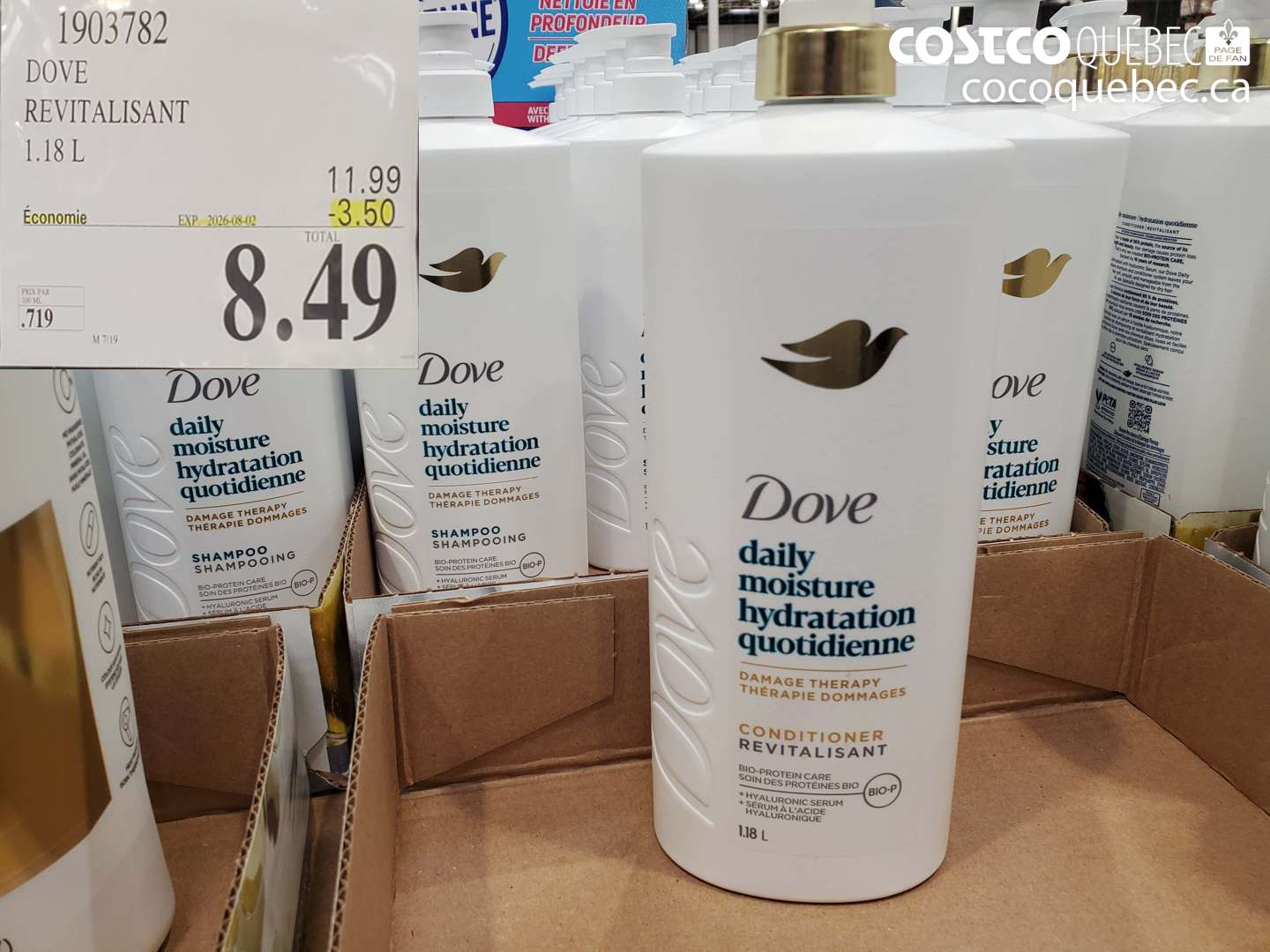 1903782 DOVE REVITALISANT 1.18 L ($3.50 INSTANT SAVINGS EXPIRES ON 2026-08-02) $8.49