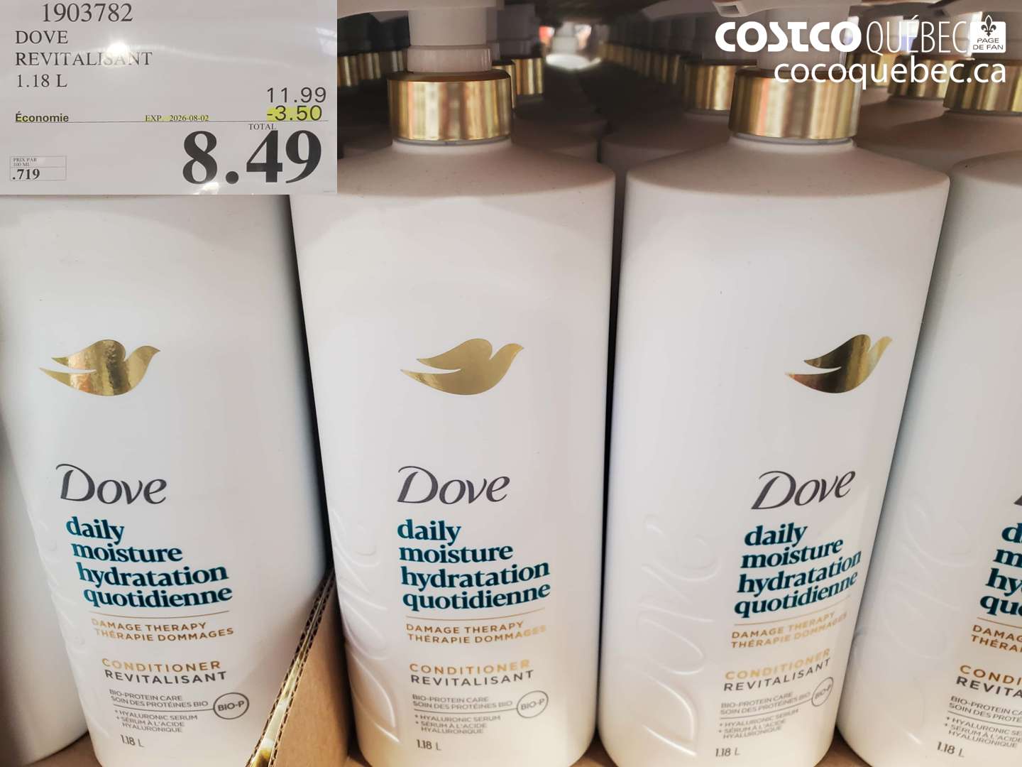 1903782 DOVE REVITALISANT 1.18 L ($3.50 INSTANT SAVINGS EXPIRES ON 2026-08-02) $8.49