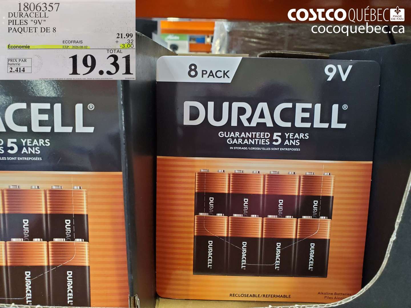 1806357 DURACELL PILES 
