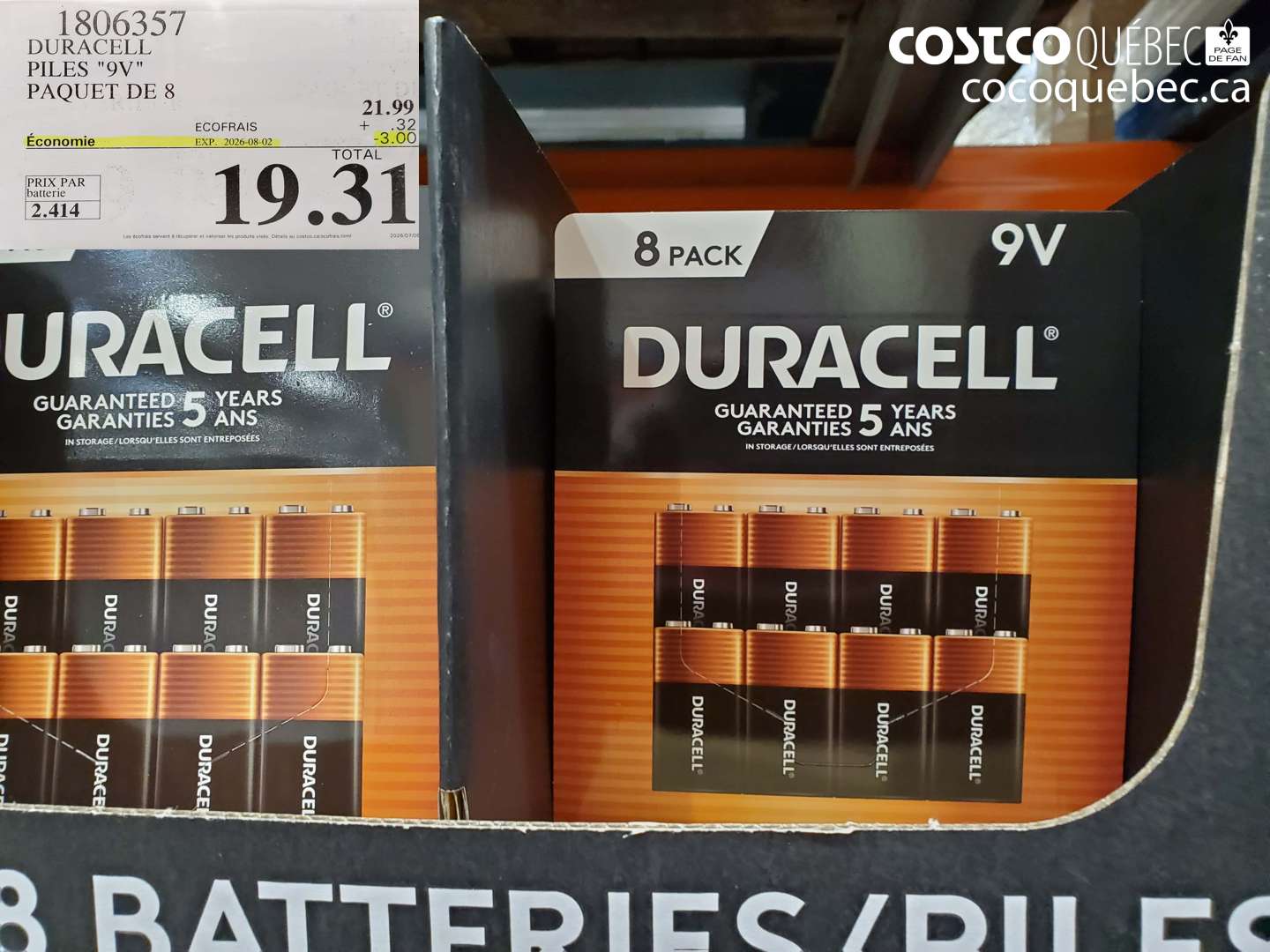 1806357 DURACELL PILES