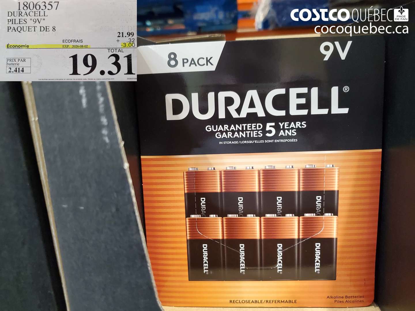 1806357 DURACELL PILES 