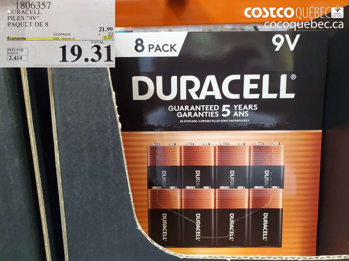 1806357 DURACELL PILES 