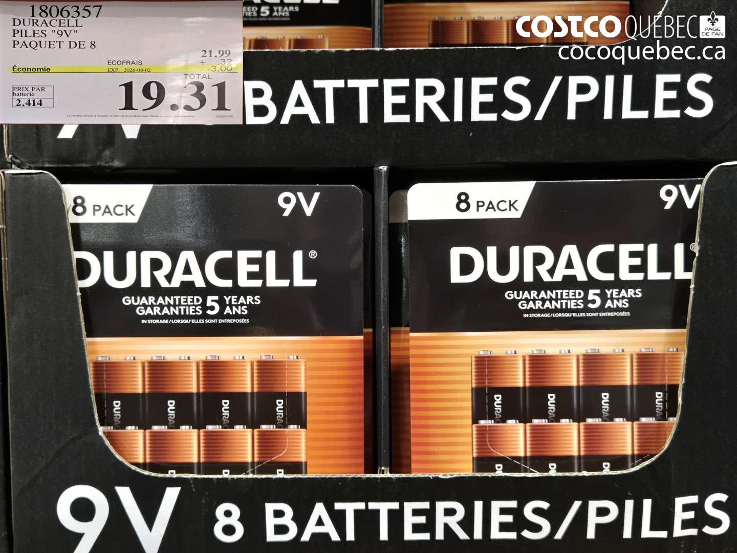 1806357 DURACELL PILES 