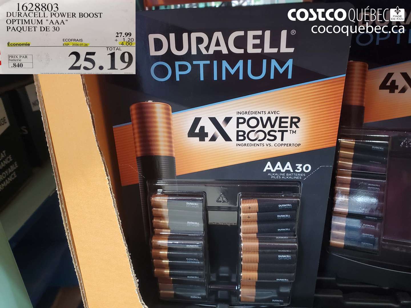 1628803 DURACELL POWER BOOST OPTIMUM 