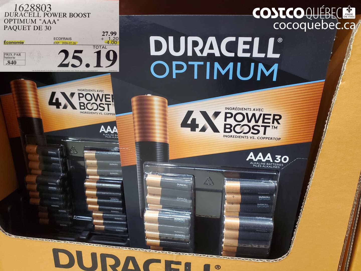 1628803 DURACELL POWER BOOST OPTIMUM
