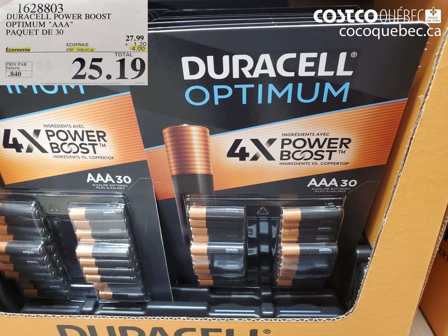1628803 DURACELL POWER BOOST OPTIMUM 