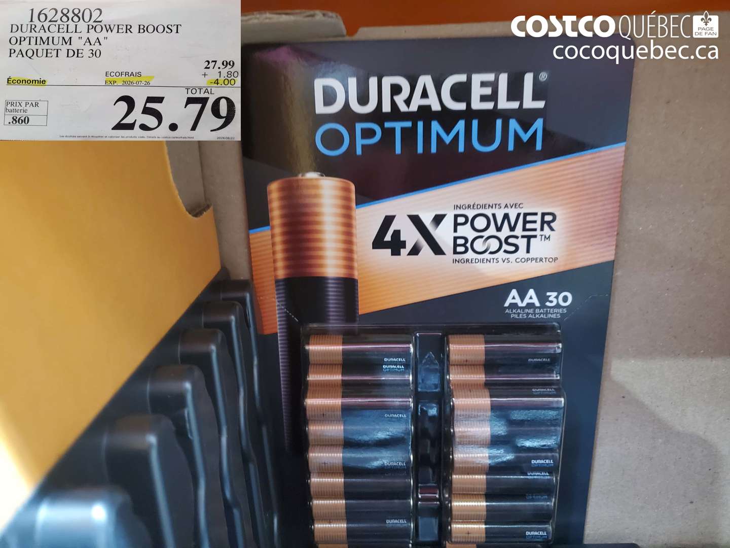 1628802 DURACELL POWER BOOST OPTIMUM