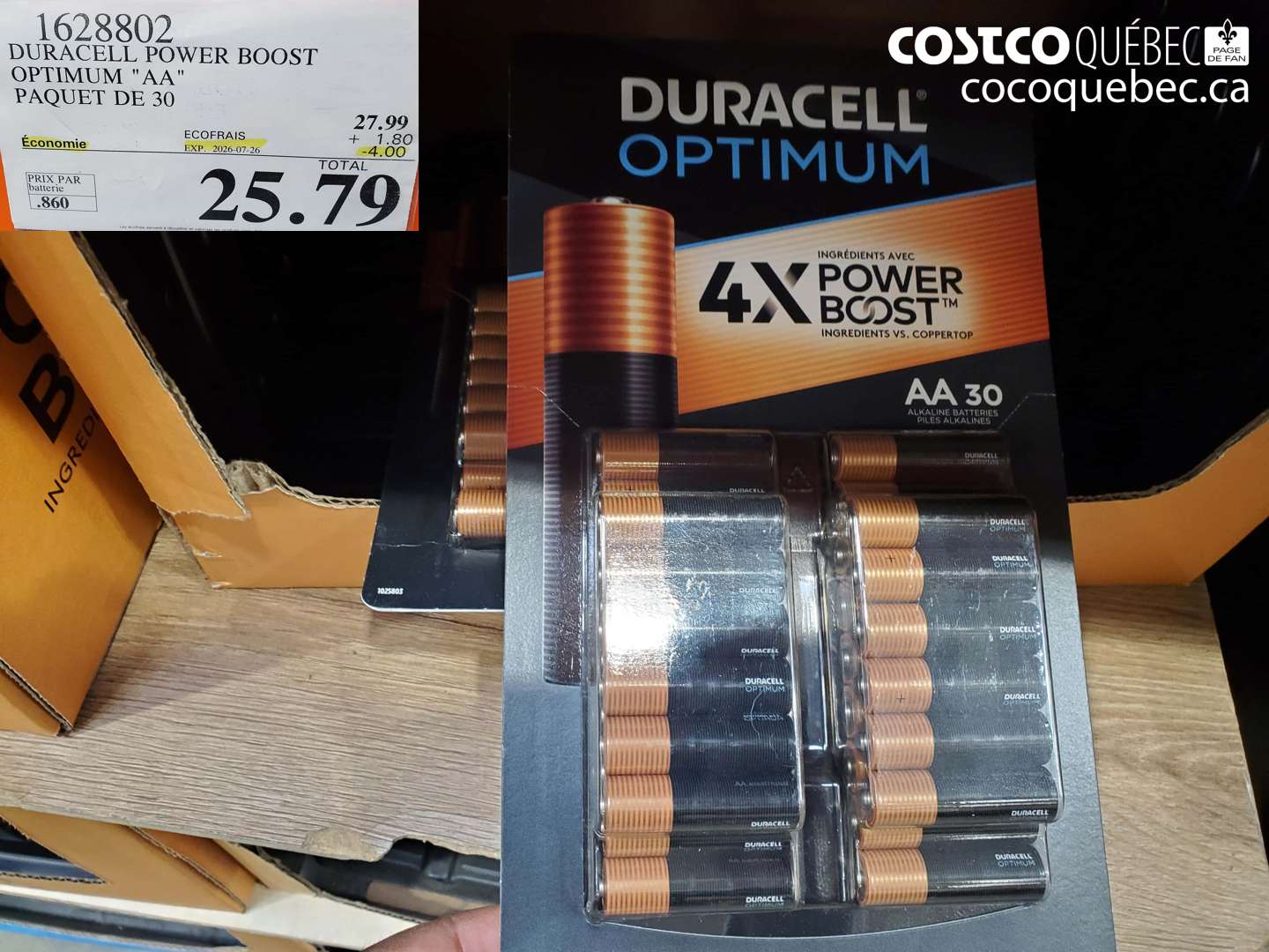 1628802 DURACELL POWER BOOST OPTIMUM 