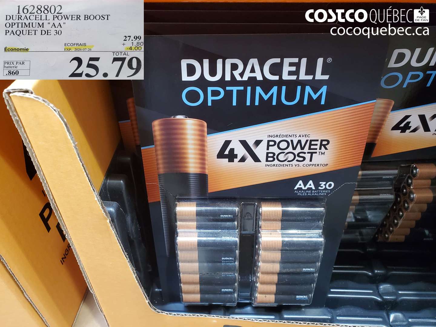 1628802 DURACELL POWER BOOST OPTIMUM 