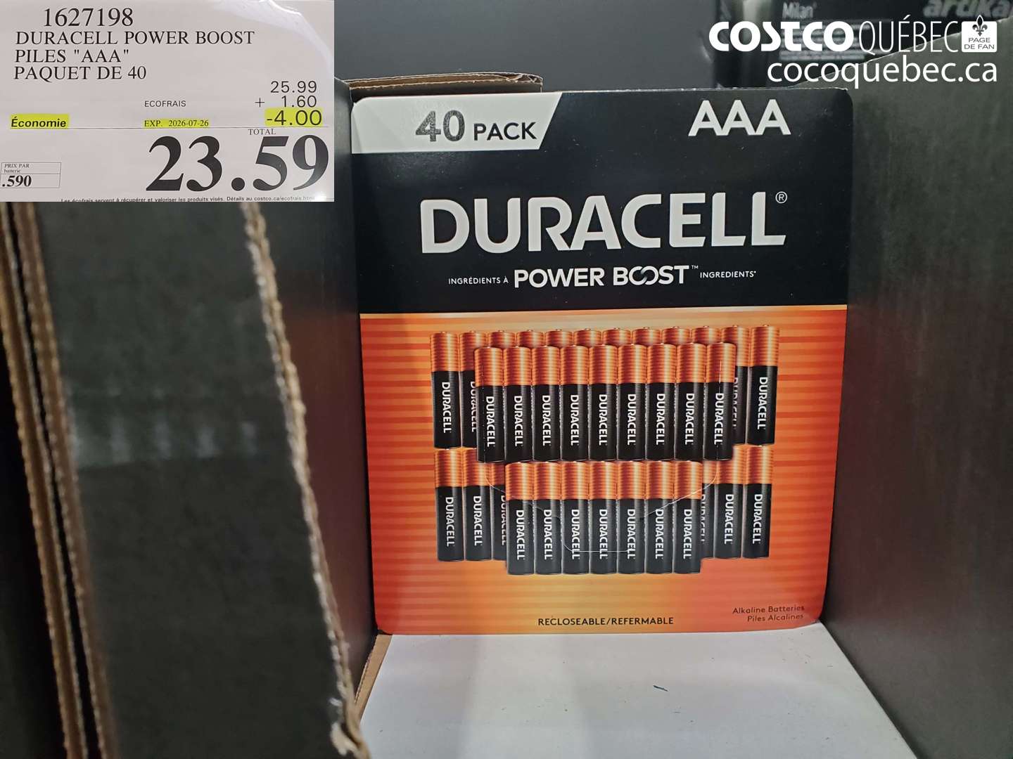 1627198 DURACELL POWER BOOST PILES