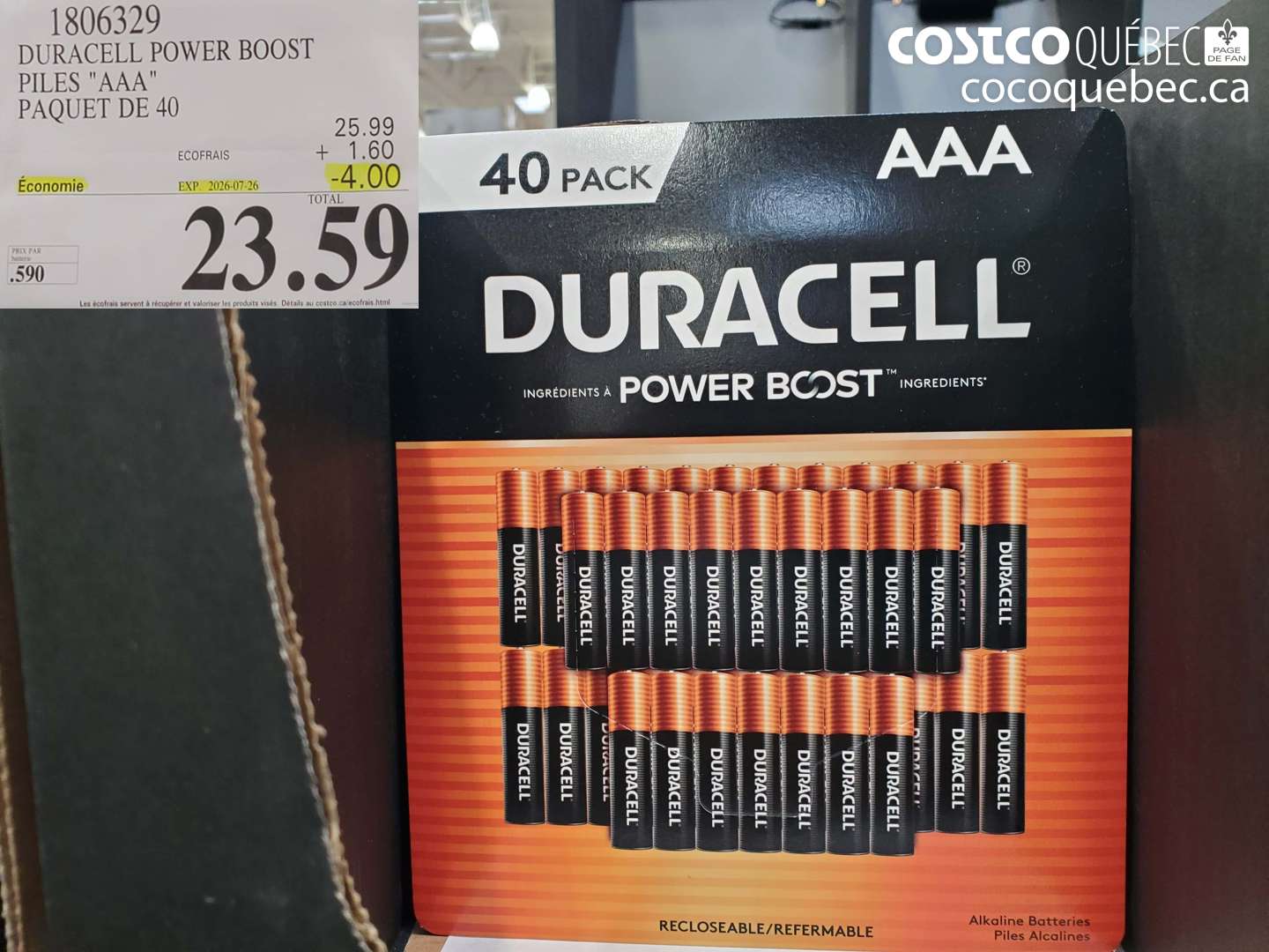 1806329 DURACELL POWER BOOST PILES 