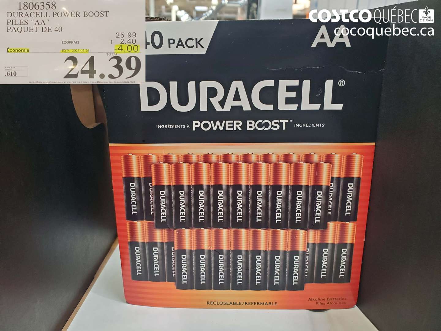 1806358 DURACELL POWER BOOST PILES 