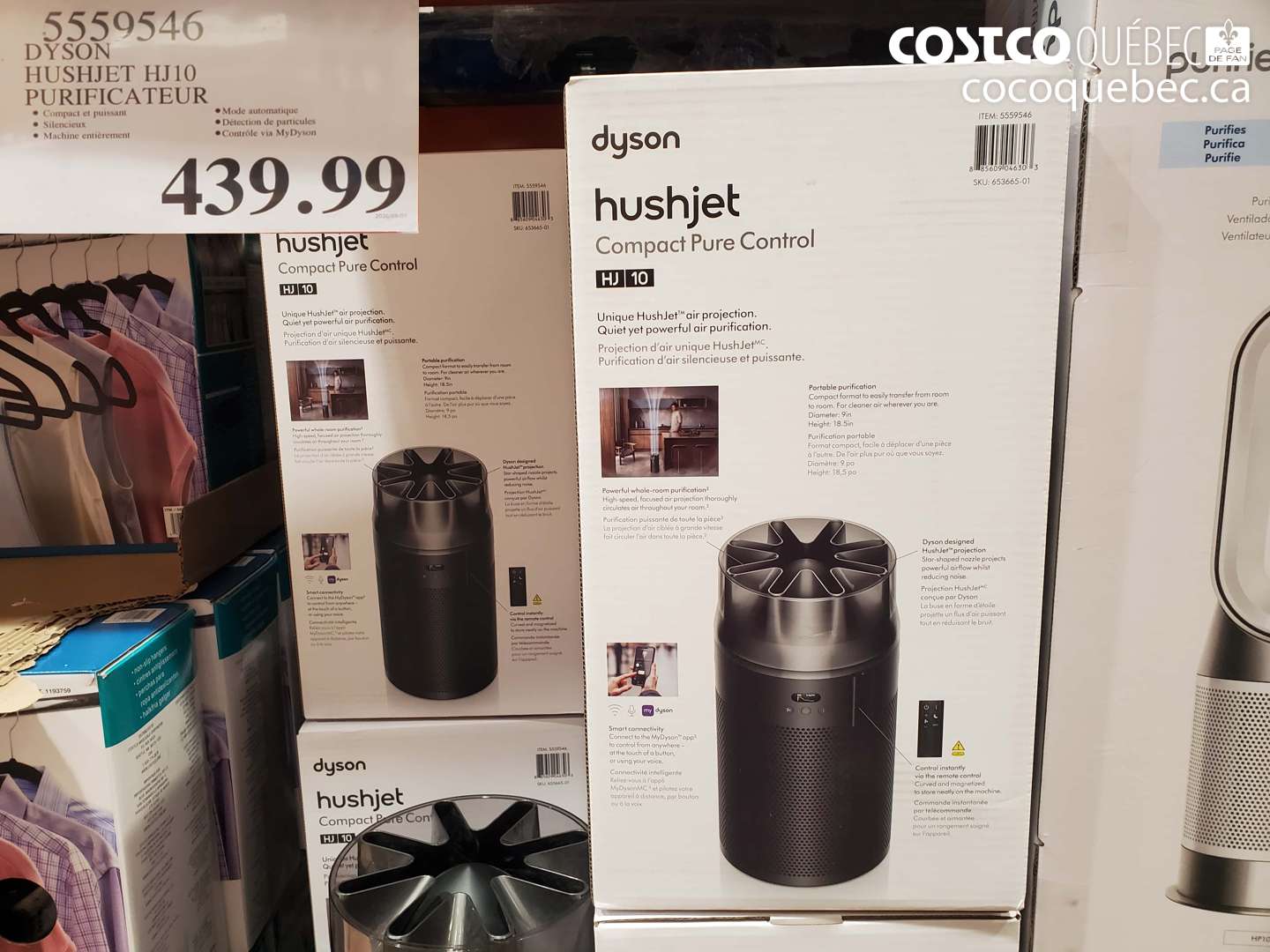 5559546 DYSON HUSHJET HJ10 PURIFICATEUR $439.99