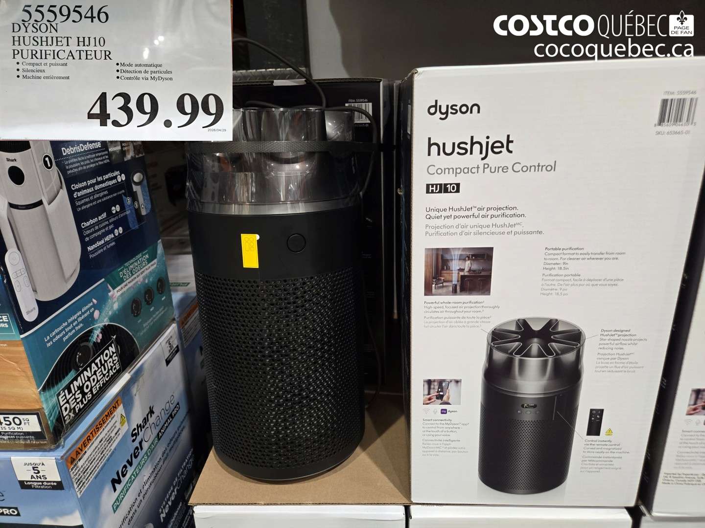 5559546 DYSON HUSHJET HJ10 PURIFICATEUR $439.99