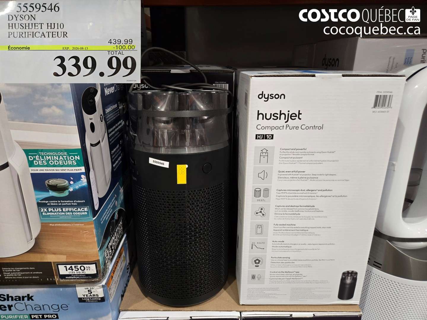 5559546 DYSON HUSHJET HJ10 PURIFICATEUR ($100.00 INSTANT SAVINGS EXPIRES ON 2026-08-13) $339.99