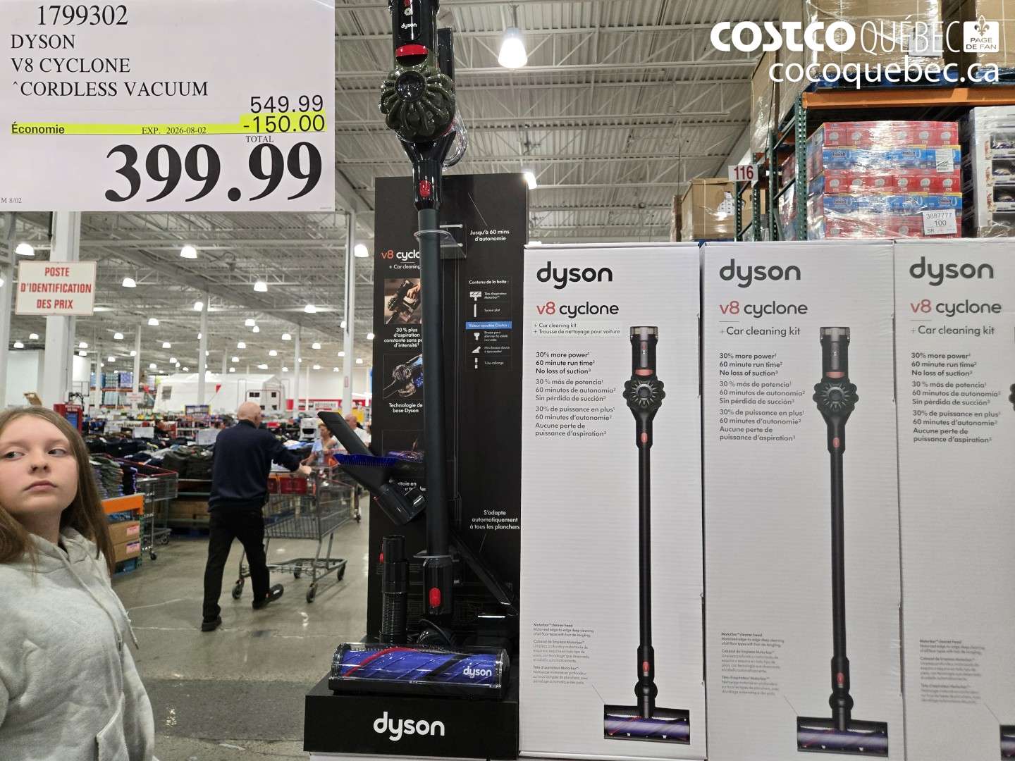 1799302 DYSON V8 CYCLONE ($150.00 INSTANT SAVINGS EXPIRES ON 2026-08-02) $399.99