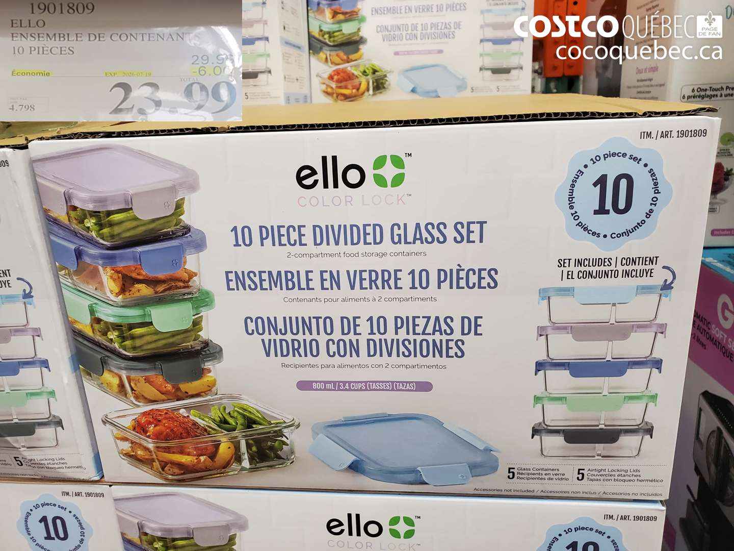 1901809 ELLO ENSEMBLE DE CONTENANTS 10 PIÈCES ($6.00 INSTANT SAVINGS EXPIRES ON 2026-07-19) $23.99