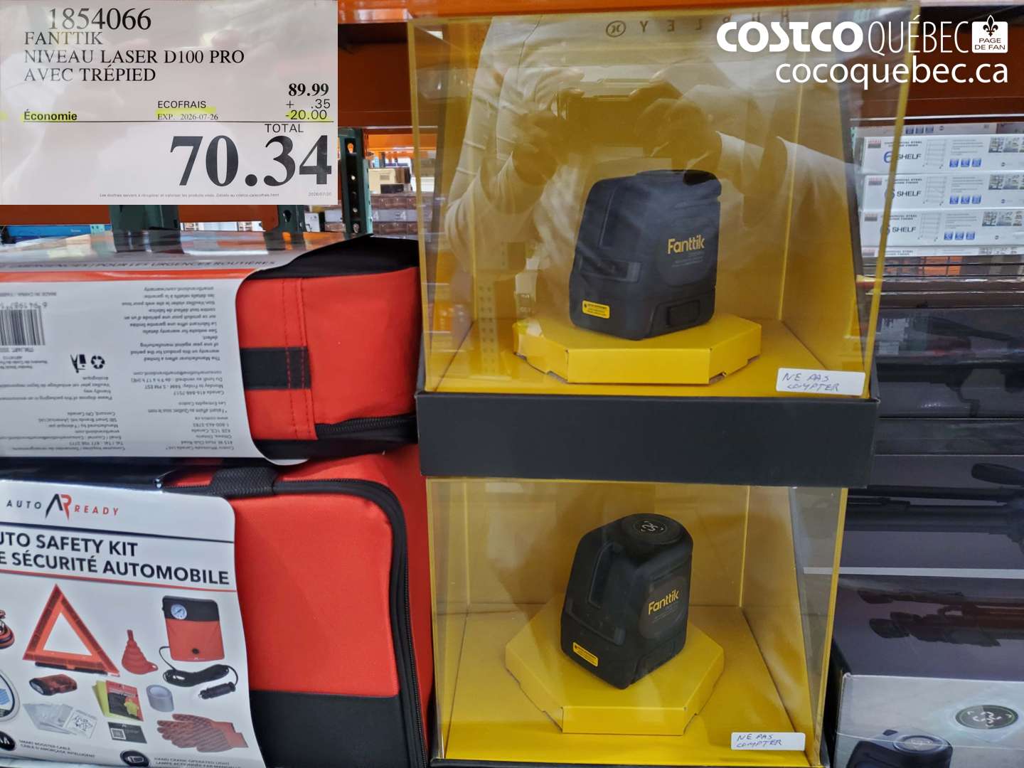 1854066 FANTTIK NIVEAU LASER D100 PRO AVEC TRÉPIED ($20.00 INSTANT SAVINGS EXPIRES ON 2026-07-26) $70.34