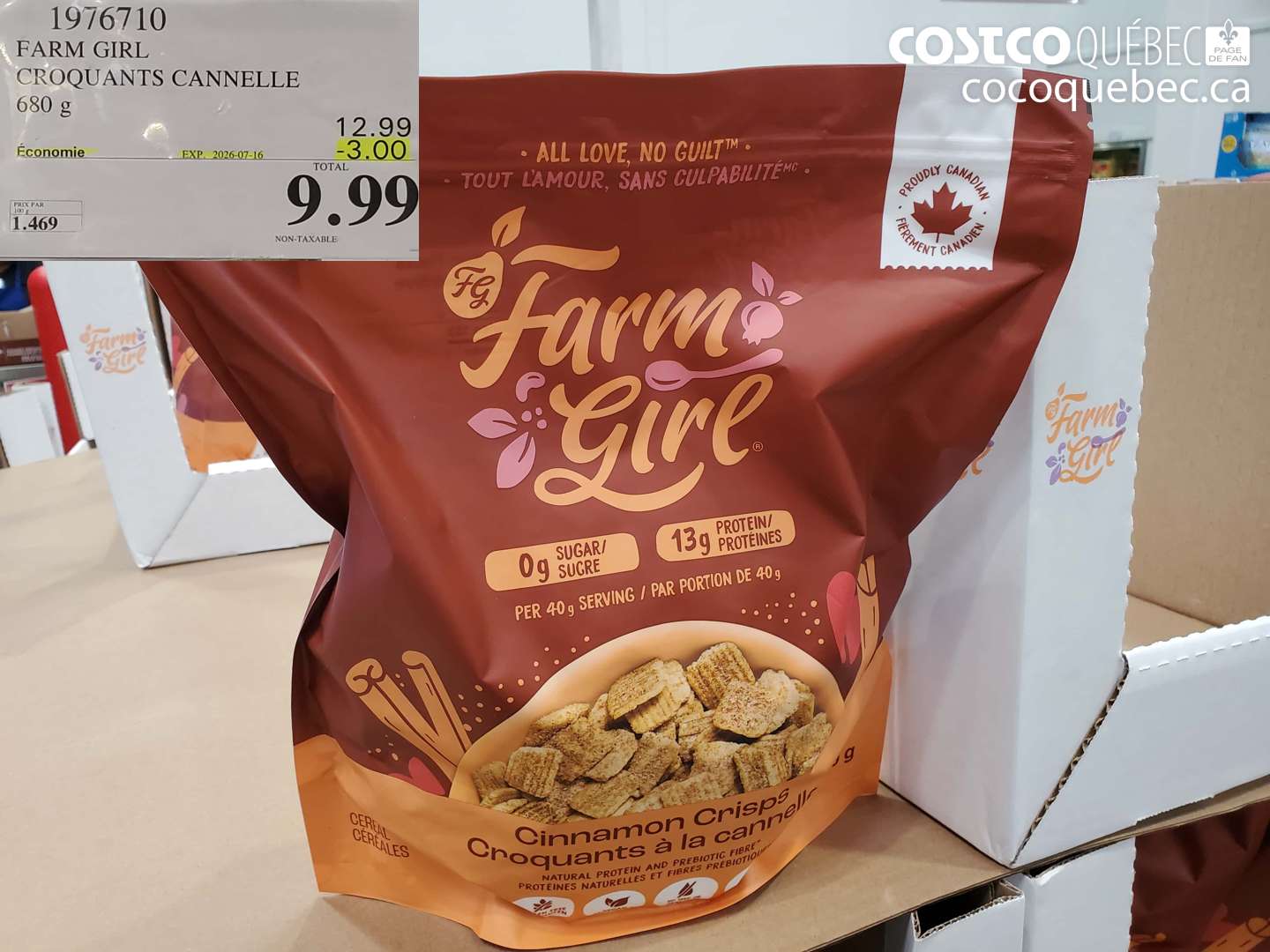 1976710 FARM GIRL CROQUANTS CANNELLE 680 G ($3.00 INSTANT SAVINGS EXPIRES ON 2026-07-16) $9.99