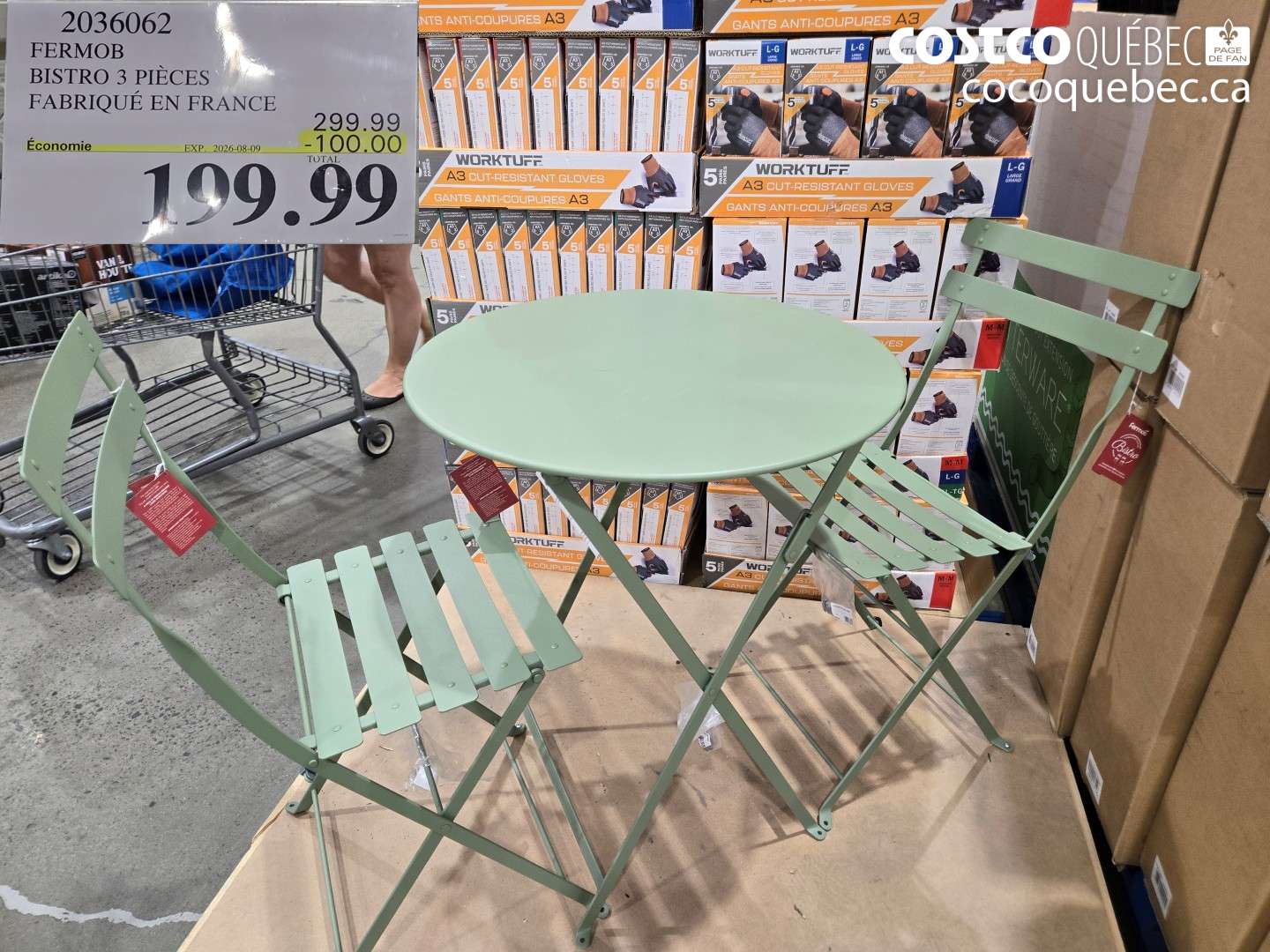 2036062 FERMOB BISTRO 3 PIÈCES FABRIQUÉ EN FRANCE ($100.00 INSTANT SAVINGS EXPIRES ON 2026-08-09) $199.99