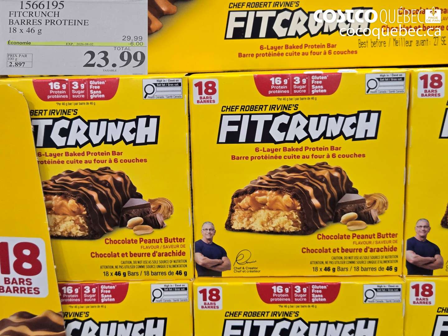 1566195 FITCRUNCH BARRES PROTEINE ($6.00 INSTANT SAVINGS EXPIRES ON 2026-08-02) $23.99