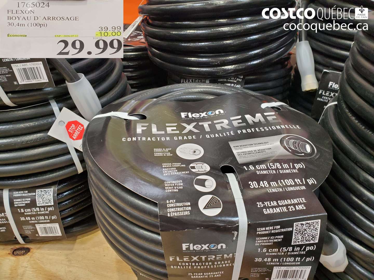 1765024 FLEXON BOYAU D'ARROSAGE 30,4m (100pi) ($10.00 INSTANT SAVINGS EXPIRES ON 2026-07-12) $29.99