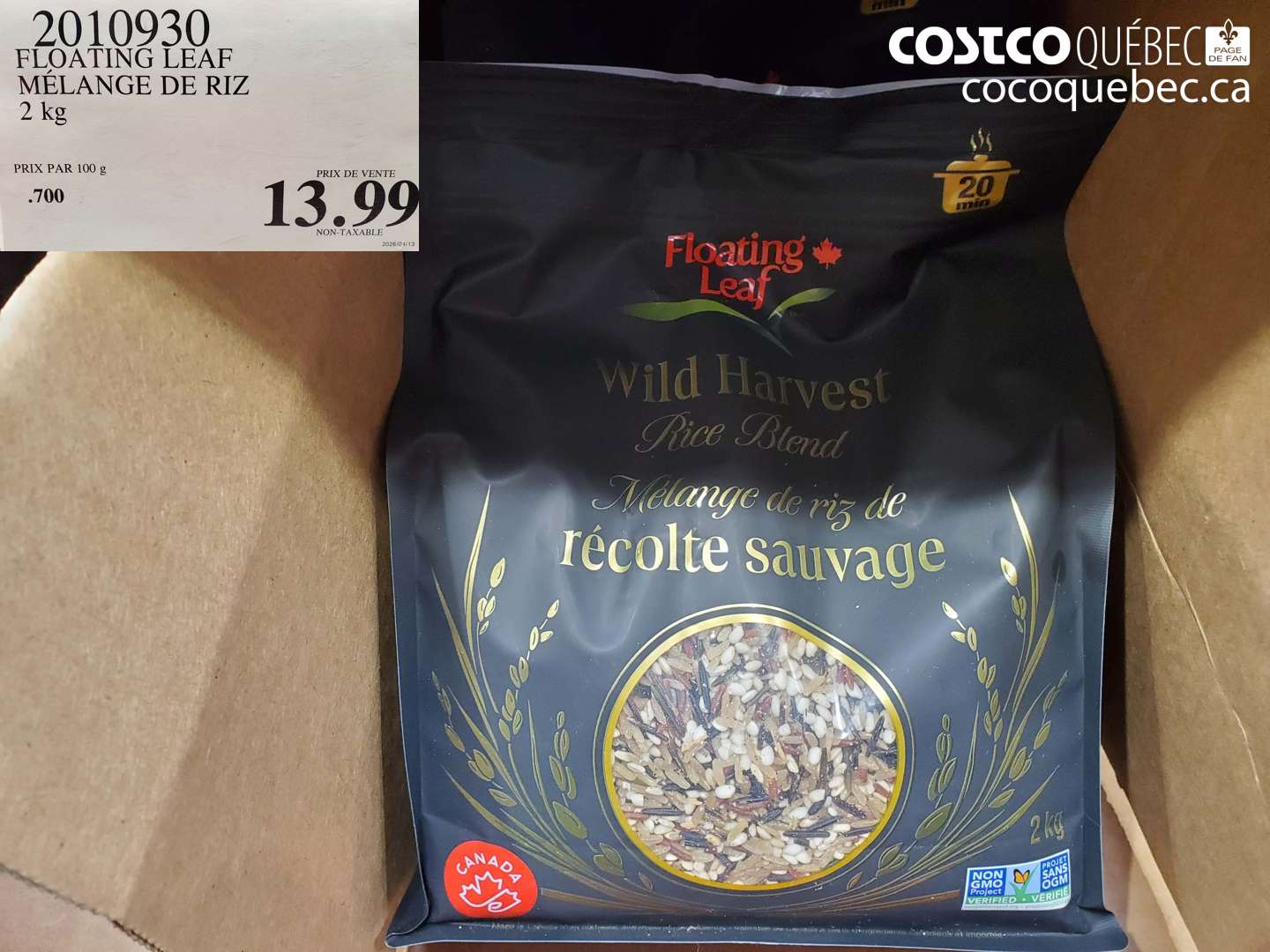 2010930 FLOATING LEAF MÉLANGE DE RIZ 2 KG $13.99