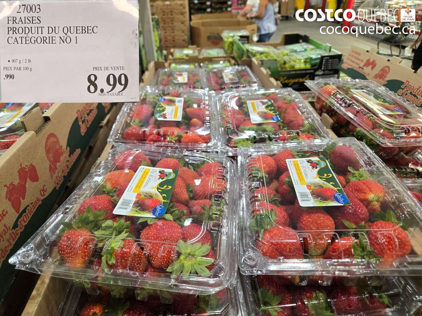 27003 FRAISES PRODUIT DU QUEBEC CATEGORIE NO 1 $8.99