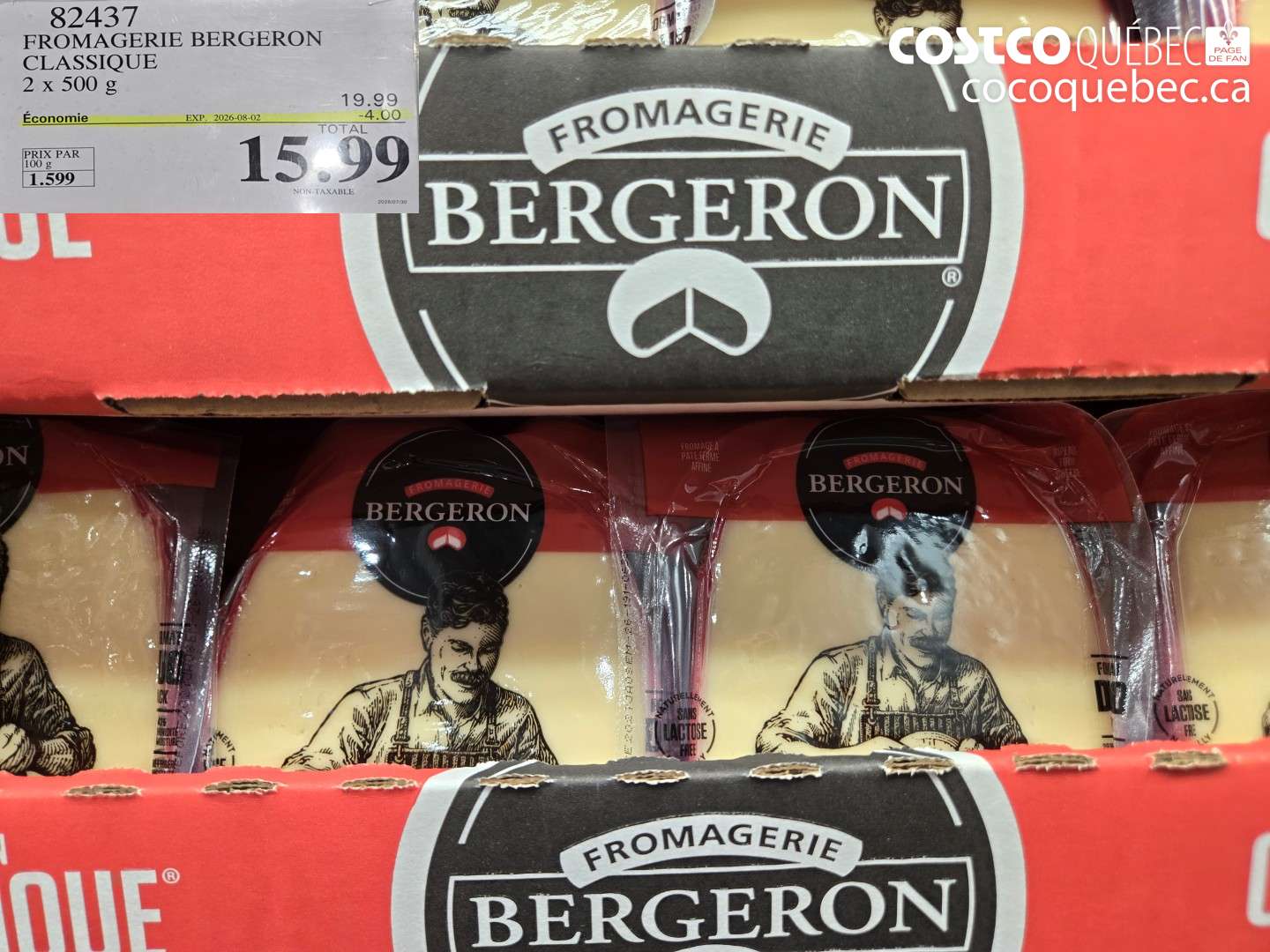 82437 FROMAGERIE BERGERON CLASSIQUE ($4.00 INSTANT SAVINGS EXPIRES ON 2026-08-02) $15.99