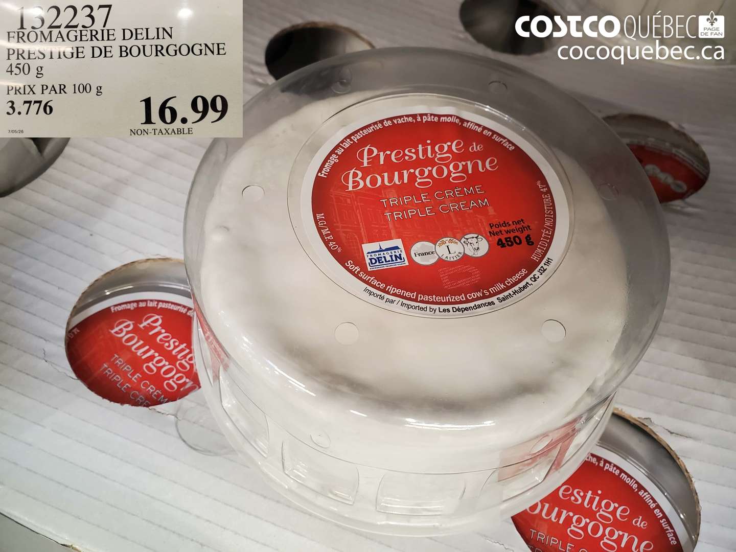 132237 FROMAGERIE DELIN PRESTIGE DE BOURGOGNE 450 G $16.99