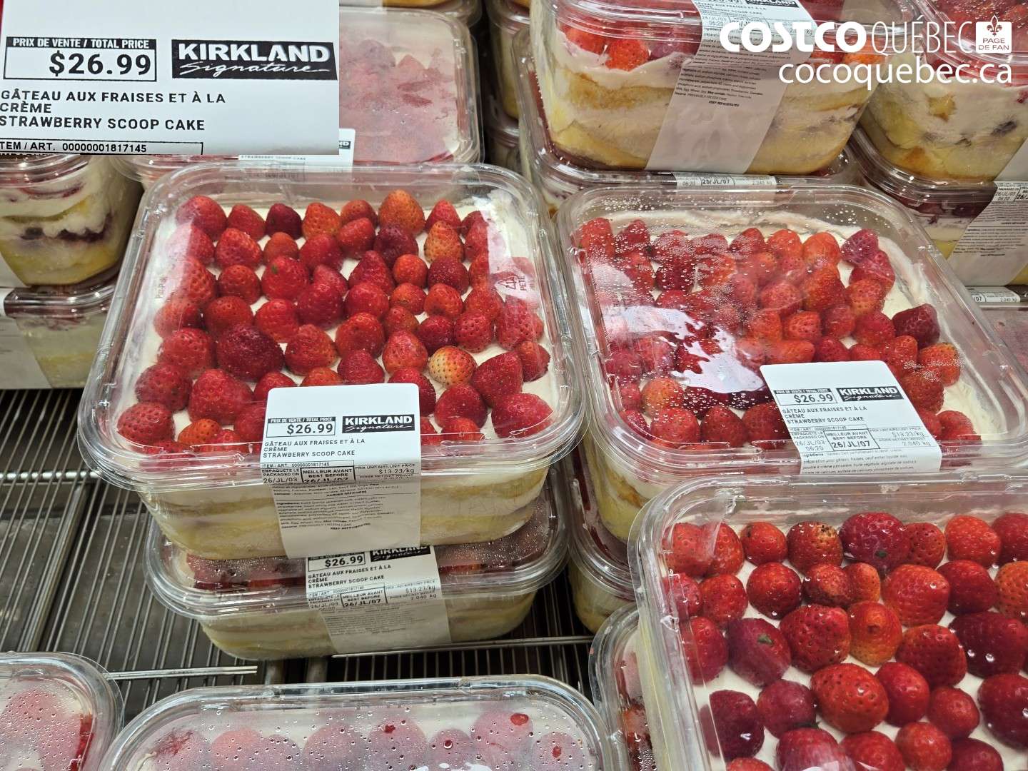 1817145 GÂTEAU AUX FRAISES ET À LA CRÈME STRAWBERRY SCOOP CAKE $26.99