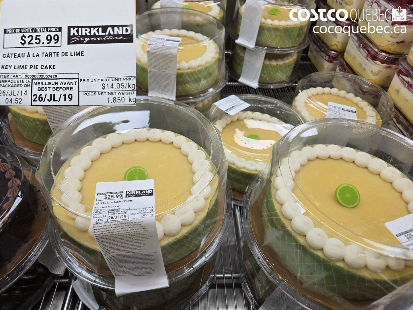 2057679 GÂTEAU À LA TARTE DE LIME KEY LIME PIE CAKE $25.99
