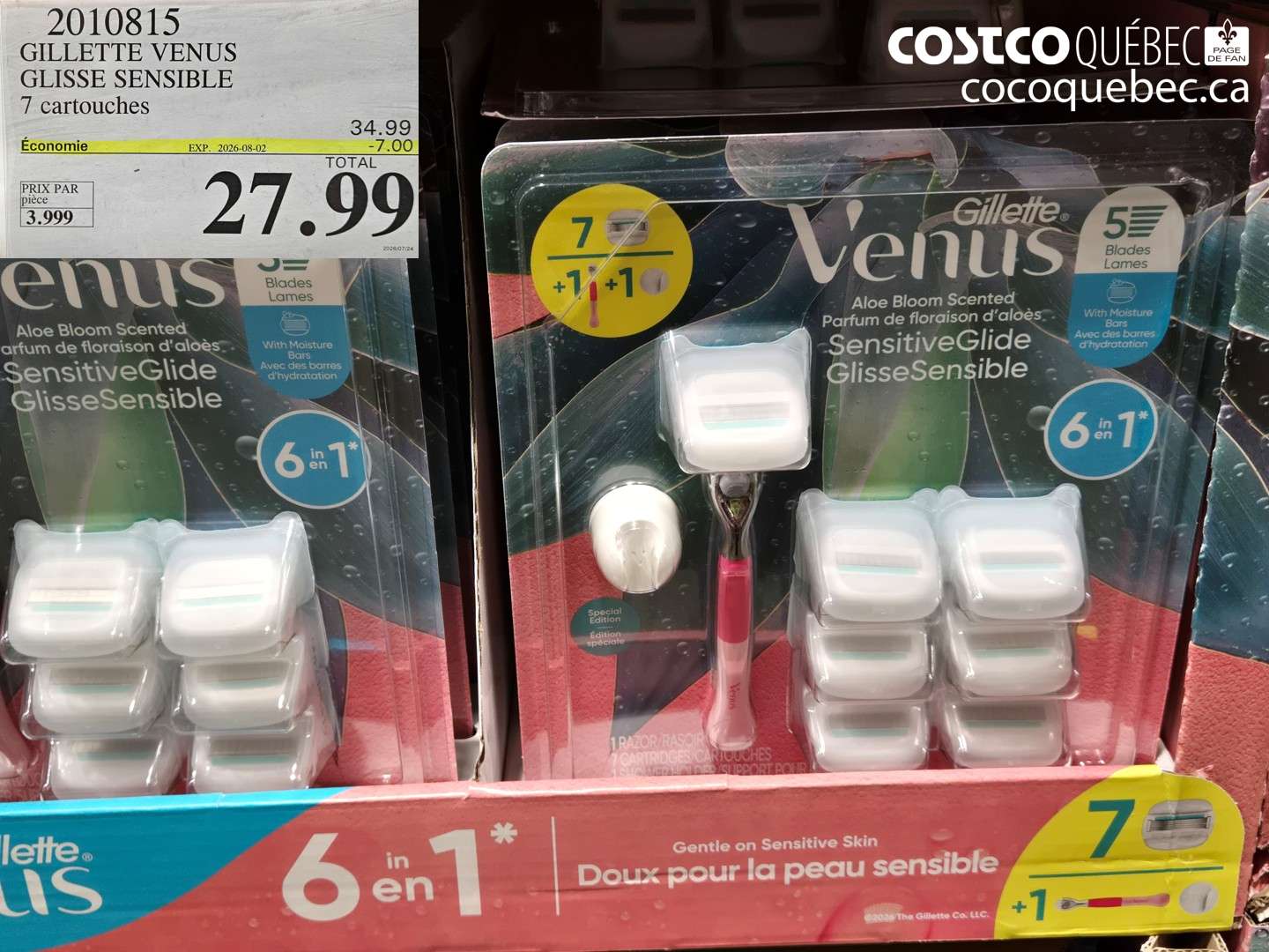 2010815 GILLETTE VENUS GLISSE SENSIBLE ($7.00 INSTANT SAVINGS EXPIRES ON 2026-08-02) $27.99