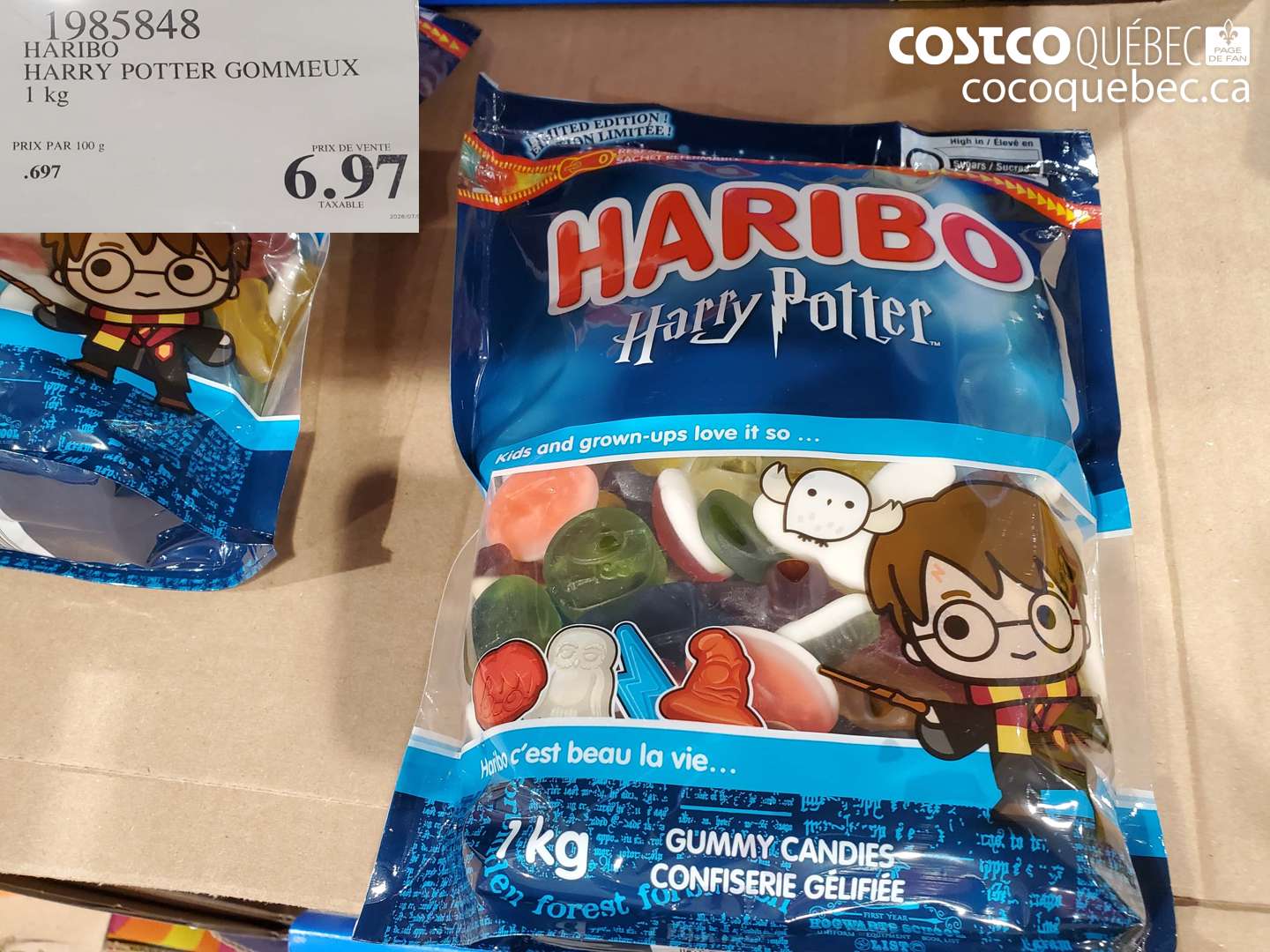 1985848 HARIBO HARRY POTTER GOMMEUX 1 KG $6.97