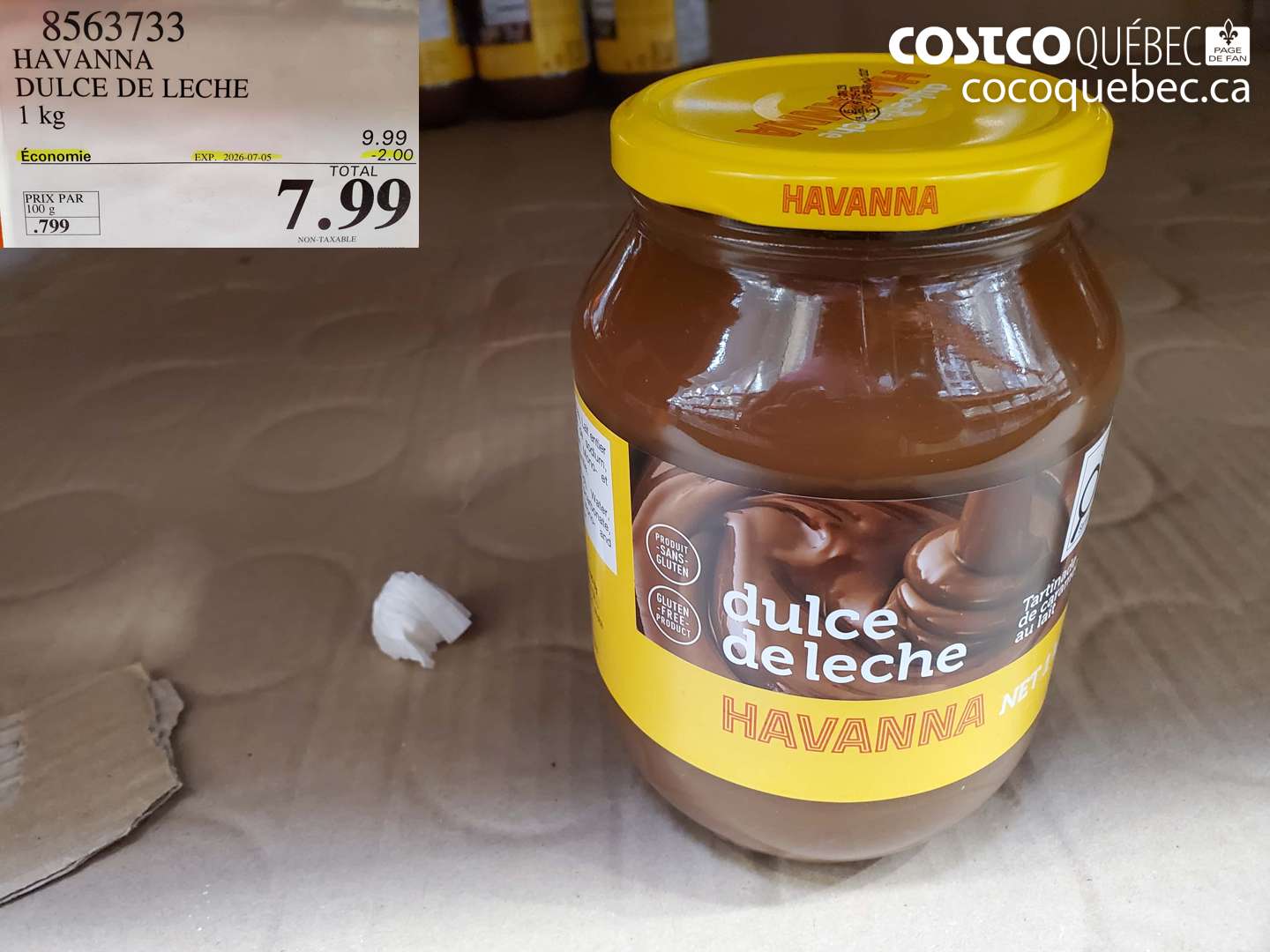 8563733 HAVANNA DULCE DE LECHE 1 KG ($2.00 INSTANT SAVINGS EXPIRES ON 2026-07-05) $7.99