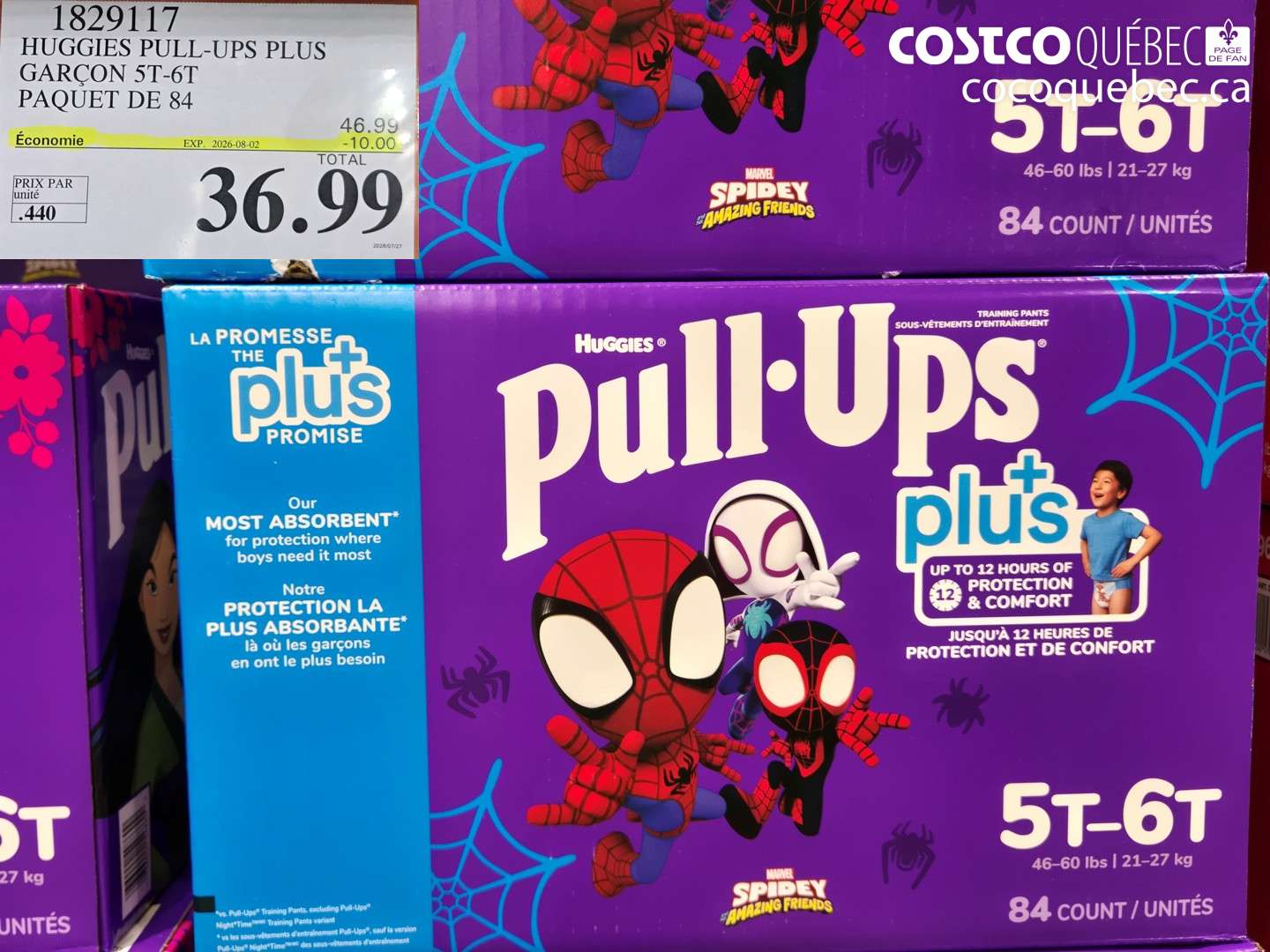 1829117 HUGGIES PULL-UPS PLUS GARÇON 5T-6T PAQUET DE 84 ($10.00 INSTANT SAVINGS EXPIRES ON 2026-08-02) $36.99