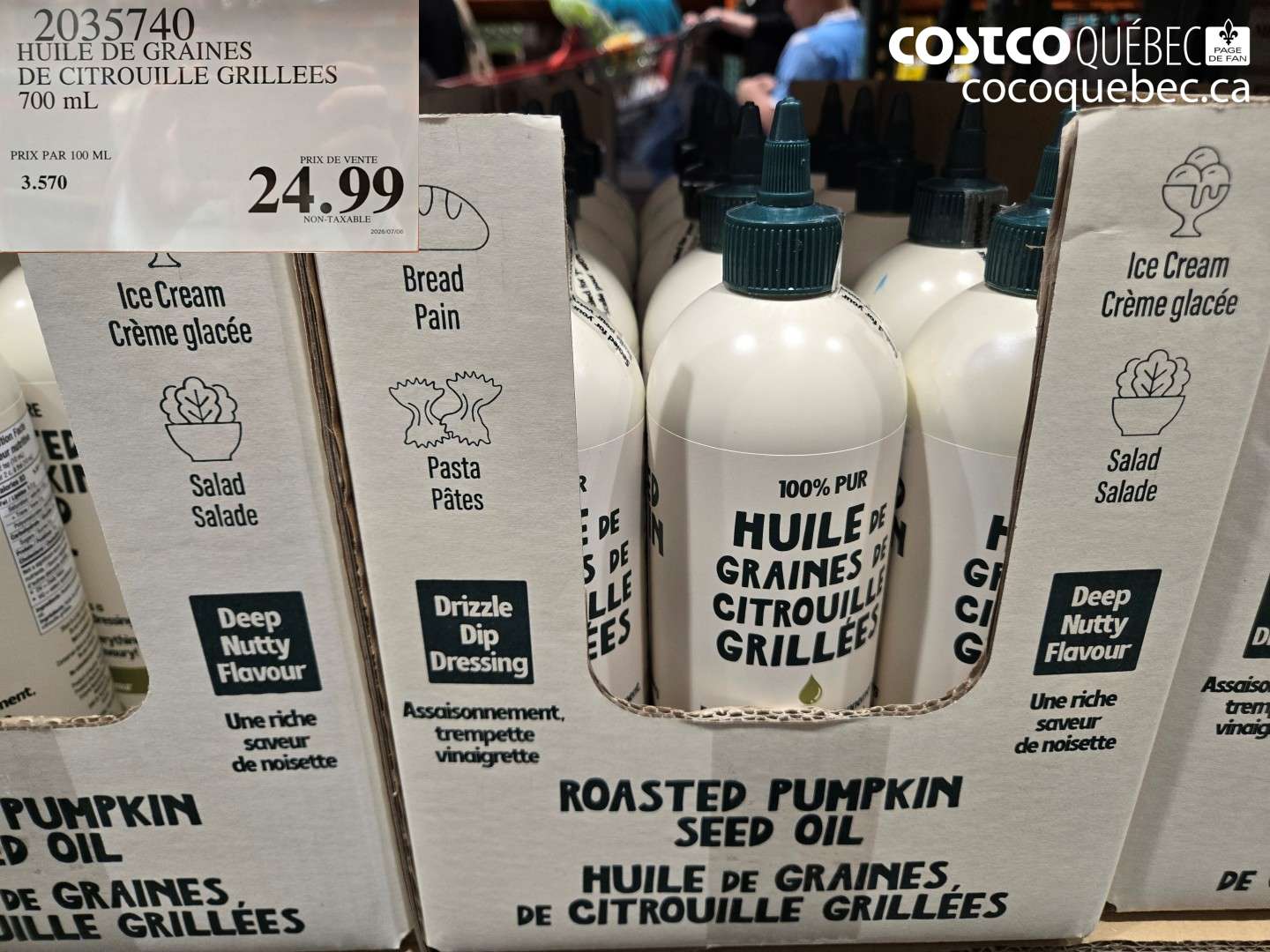 2035740 HUILE DE GRAINES DE CITROUILLE GRILLEES $24.99