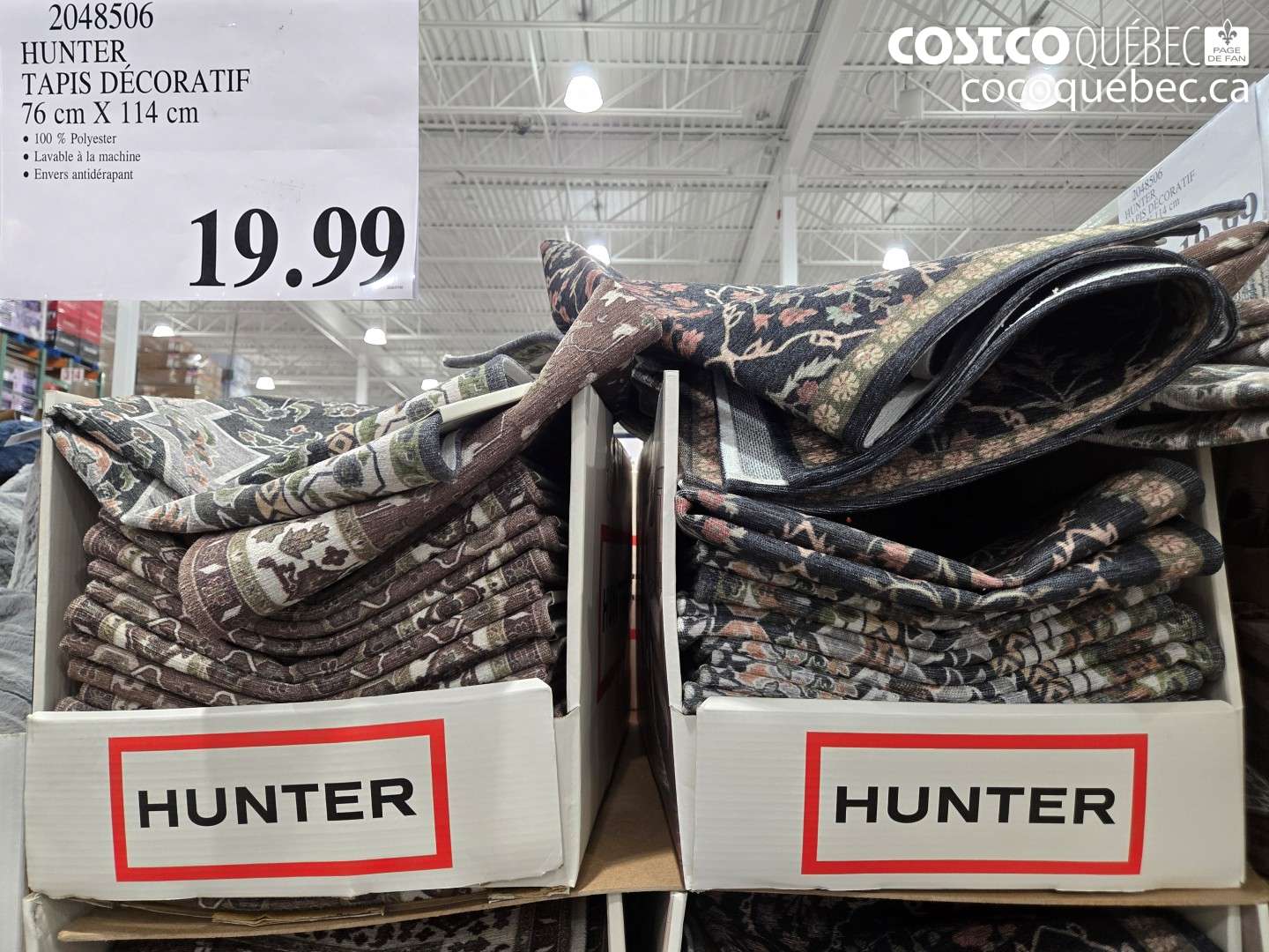2048506 HUNTER TAPIS DÉCORATIF 76 CM X 114 CM $19.99