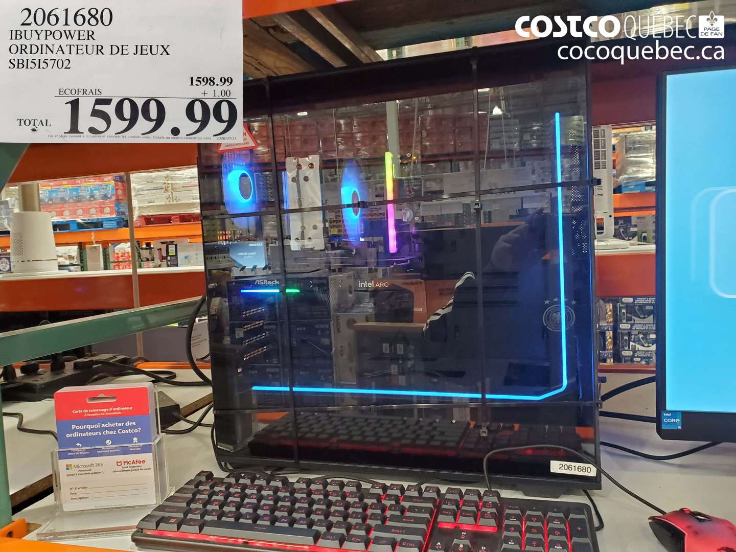 2061680 IBUYPOWER ORDINATEUR DE JEUX SBI5I5702 $1599.99