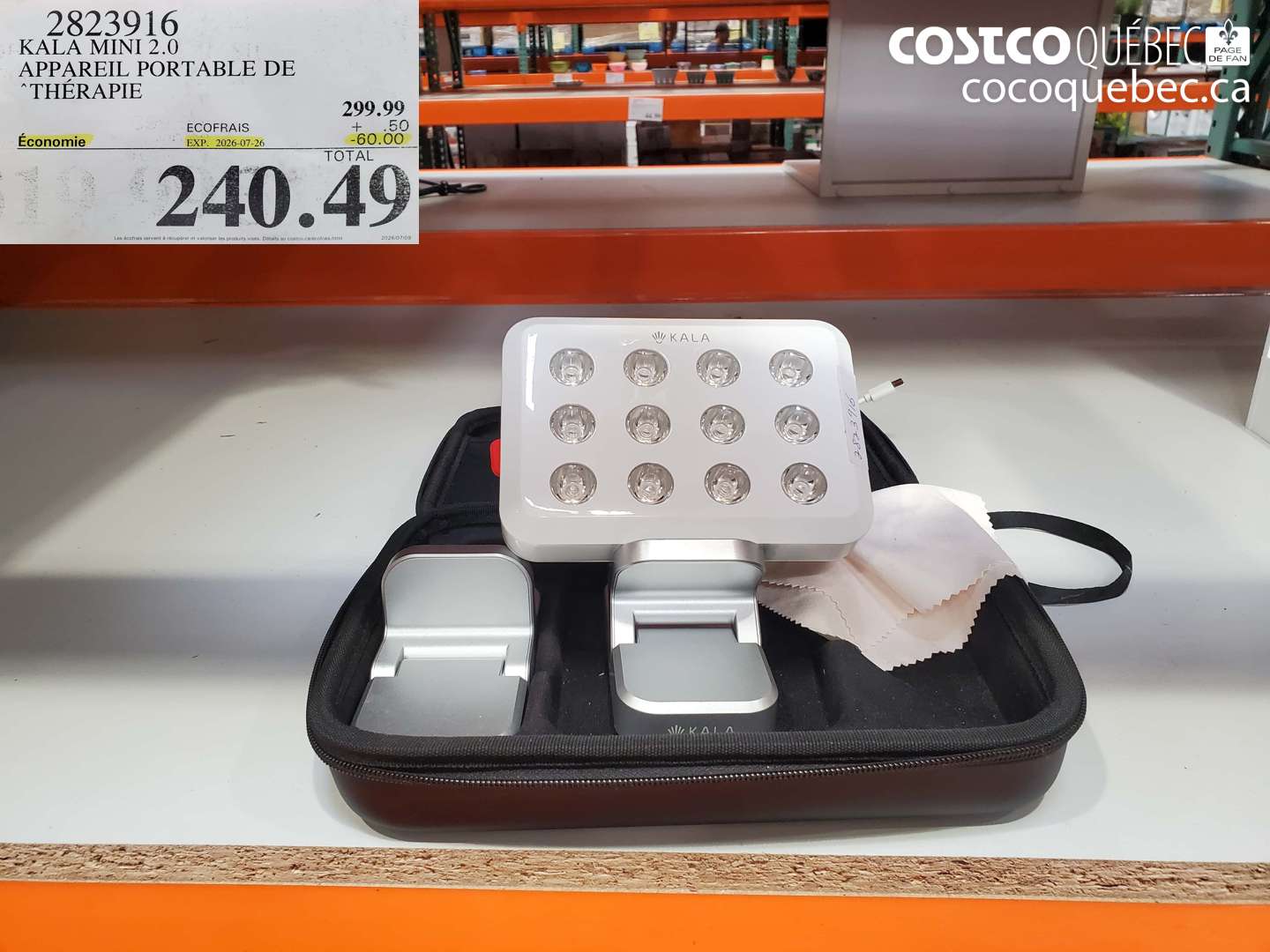 2823916 KALA MINI 2.0 APPAREIL PORTABLE DE THÉRAPIE ($60.00 INSTANT SAVINGS EXPIRES ON 2026-07-26) $240.49