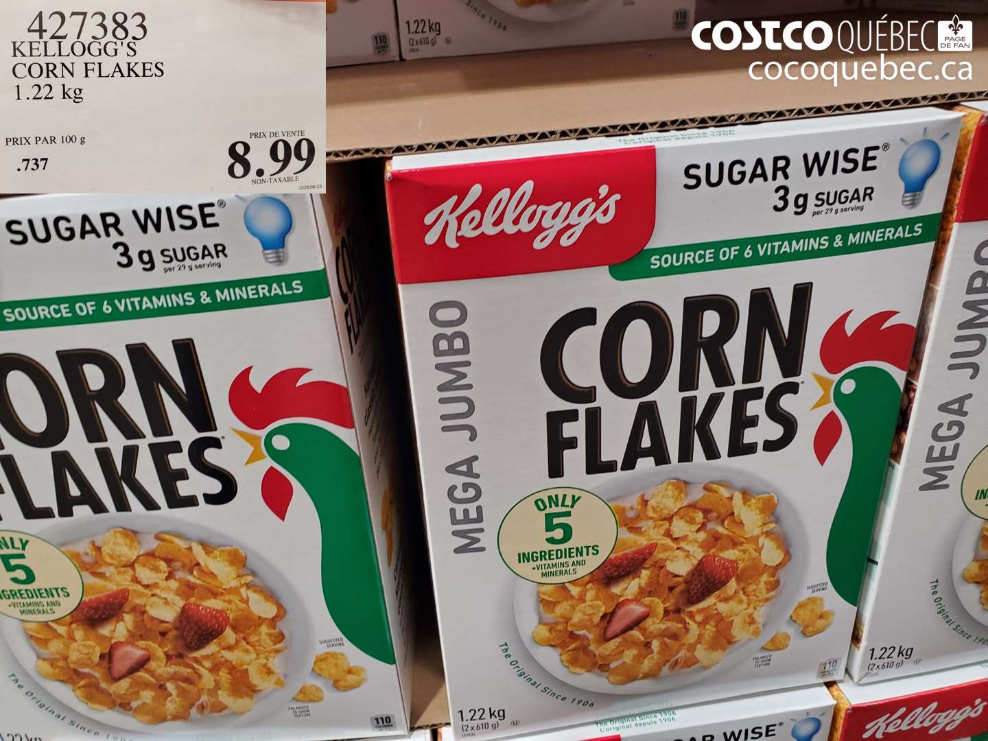 427383 KELLOGG'S CORN FLAKES 1.22 KG $8.99