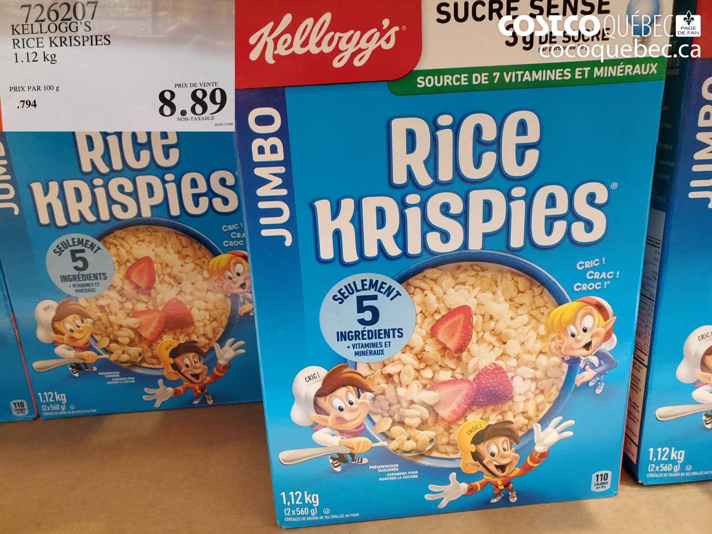 726207 KELLOGG'S RICE KRISPIES 1.12 KG $8.89
