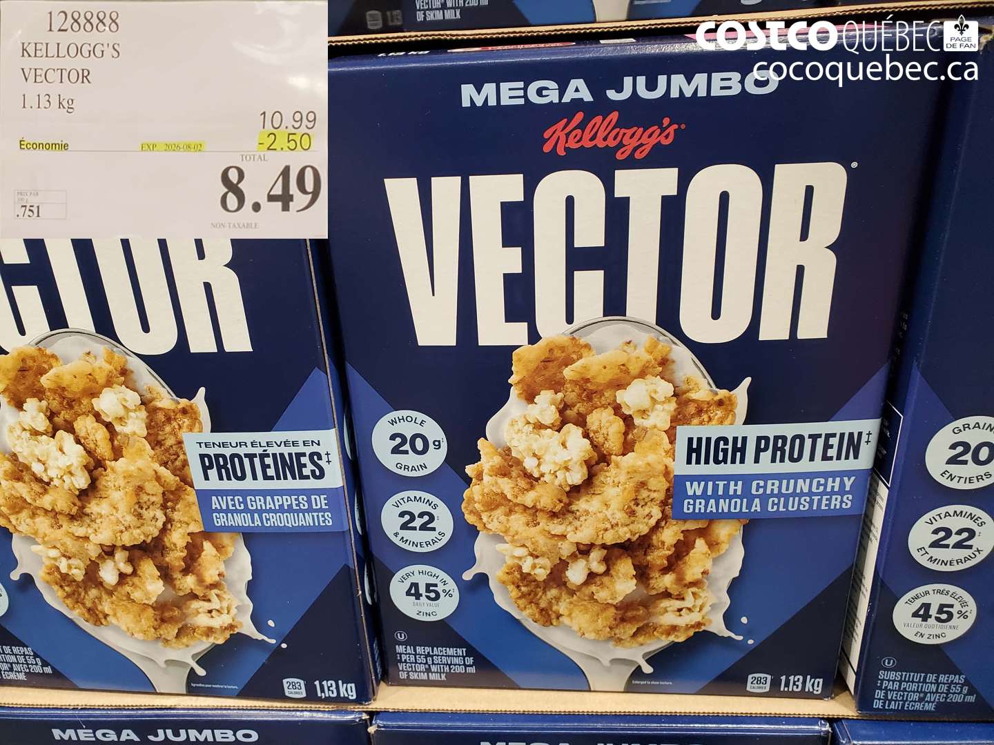 128888 KELLOGG'S VECTOR 1.13 KG ($2.50 INSTANT SAVINGS EXPIRES ON 2025-08-02) $8.49