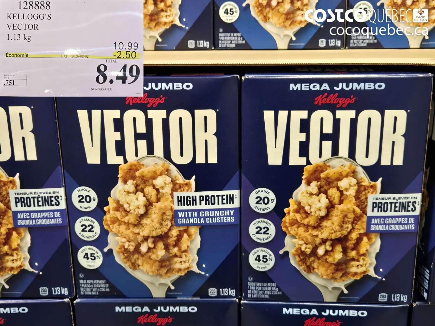 128888 KELLOGG'S VECTOR ($2.50 INSTANT SAVINGS EXPIRES ON 2026-08-02) $8.49