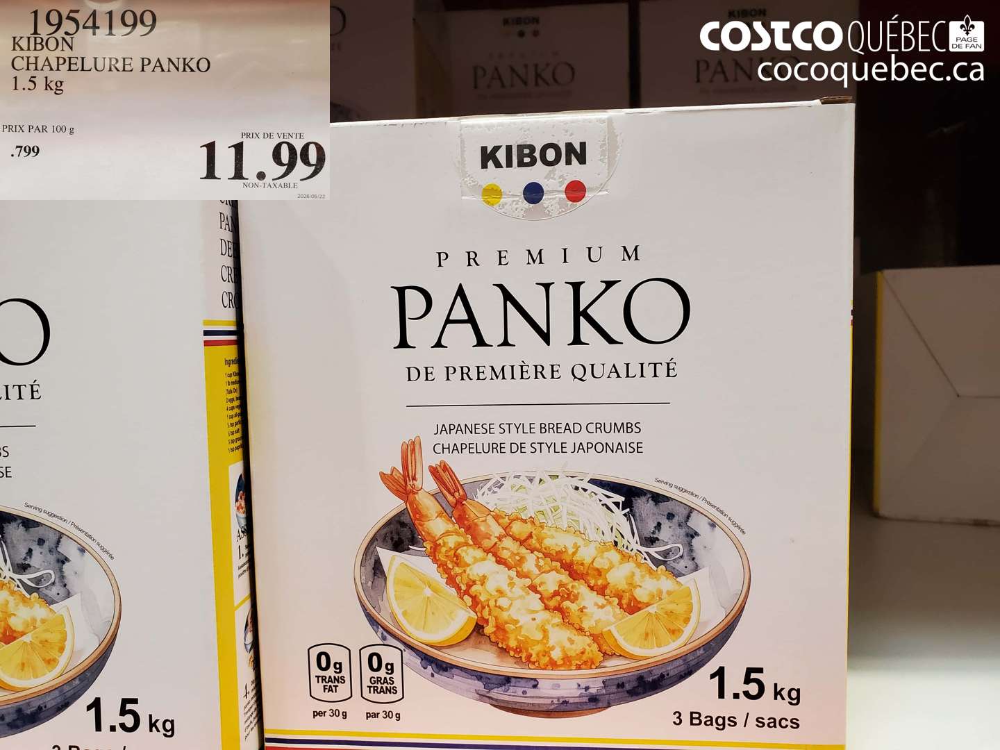 1954199 KIBON CHAPELURE PANKO 1.5 KG $11.99
