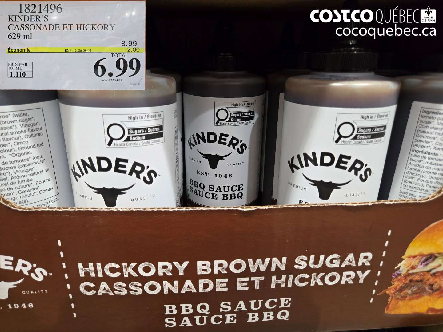 1821496 KINDER'S CASSONADE ET HICKORY ($2.00 INSTANT SAVINGS EXPIRES ON 2026-08-02) $6.99
