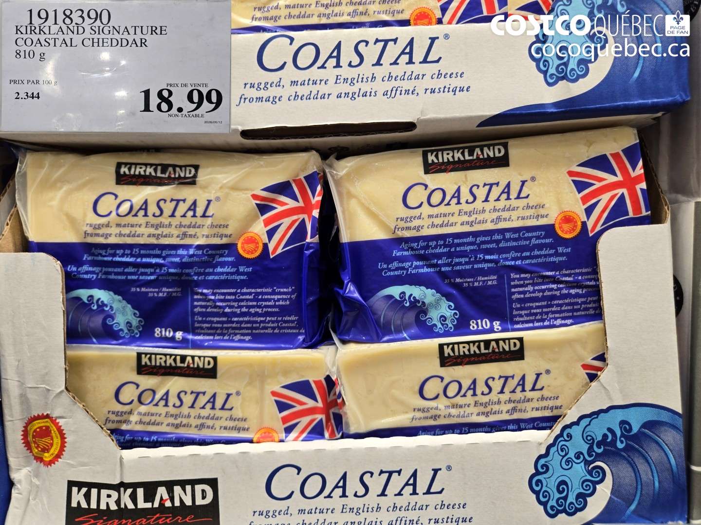 1918390 KIRKLAND SIGNATURE COASTAL CHEDDAR $18.99